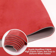 Suede Headliner Fabric with Foam Backing Material – Automotive/Home Micro-Suede