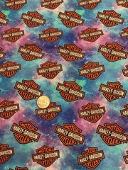 CUSTOM, 1/2 Yard, HARLEY DAVIDSON HD Motorcycle Cotton Fabric 18” x 56”