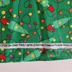 Springs Creative Christmas Holiday Deer Party Lights Cloth Fabric, 42″x72″/ 2yds