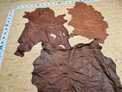 Genuine goatskin nappa leather brown black ideal for crafts