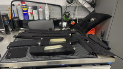 60″x60″ Headliner Foam Fabric Upholstery Roof Liner Repair Black Suede US