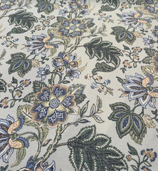 PK Lifestyles Flowering Seamist Jacobean Drapery Upholstery Fabric By The Yard