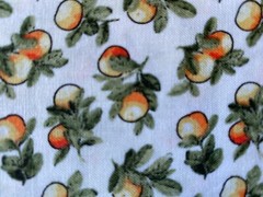 HOBBY LOBBY FABRIC 2019~Fruit~ORANGES WITH LEAVES~Citrus~CREAM BKGRND~YellwGreen