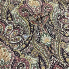Raymond Waites Myesha Floral Maroon Brown Palette Upholstery Fabric-3 1/2 YX 51”