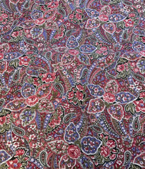 PETER PAN FABRICS – FLORAL IN ROSE & PURPLE – COTTON– 1 3/8 YARDS