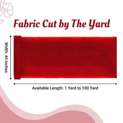 100 Yards Sheer Organza Fabric Roll – Wedding Party Decor, Craft & Sewing – Red