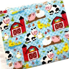Hobby Lobby Farmyard Felt Fabric Remnant 18 x 45 inches Blue 100% Cotton 2018