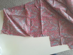 Liberty 110″ x 36″ Tana Lawn Used Vintage Cotton Fabric Red