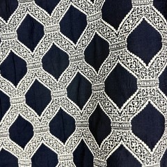 Blue and White Lattice Upholstery Fabric 3.5 yds Recover Sofa Chair Ottoman