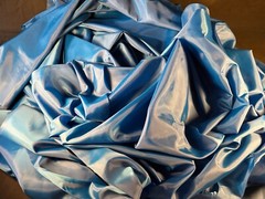 27+ yards Vintage Azure Sky Blue Polyester Fabric 44″ Wide, 1 Continuous Piece