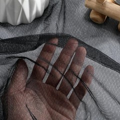 39.4×63 Inch Black Mesh Fabric by The Yard Breathable Polyester Netting Tulle…