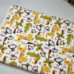 Jungle Theme Baby Nursery Cotton Flannel Fabric. 2 yds