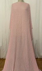 Bubblegum Pink Cotton Stripe Gauge w/ Lurex Fabric 2 Yards 16″ Long & 58″ Wide