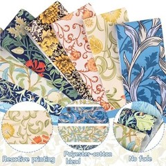 50Pcs William Morris Floral Jelly Fabric Strips Roll for Quilting Crafting Sp…