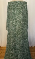 100% French Silk Georgette Moss Green Snake Skin Print Fabric By The Yard 54 ” W