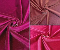 Stretch Velvet Fabric 4 Way Spandex Polyester 60 Inch Wide Soft Luxury