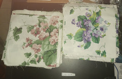 Large Lot Approx 200 Floral Fabric Quilt Squares 6 Patterns Cotton Craft Sewing