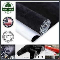 “Black Suede Headliner Material with Foam Backing for Vehicle Roof Replacement”,