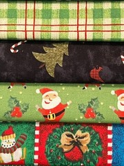 Quilting Fabric Lot – Christmas Holiday Winter, 10 Fat Quarters + 1 FREE!