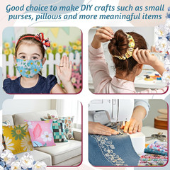 100 Pcs 5″X 5″ Charm Packs for Quilting, Precut Multi-Color Printed Floral Fabri