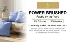 Power Brushed Jersey Fabric by the Yard 4-Way Stretch 250 GSM Poly Spandex Knit