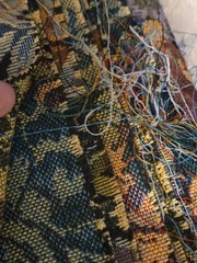Upholstery Fabric Lot Large Scrap Pieces Floral Design Beautiful Woven