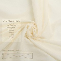 Cheesecloth, Grade 90, 72 Sq Feet, 100% Unbleached Cotton Fabric, Ultra Fine …