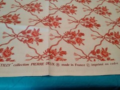 Pierre Deux The Tilly Collection Floral French Country Toile Fabric 56×44″