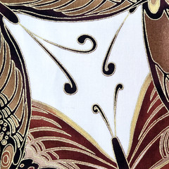 Shimmer Butterflies Metallic Gold On Cream Cotton CM9294 Timeless Treasures BTY