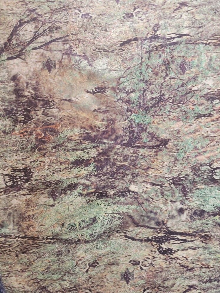 Camo waterproof fabric. Tough PU oxford 7.2 oz with soft H2o repellent microfibe