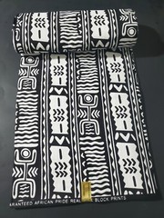 Black and White Multicolor African Fabric; Fabric in yards, Fabric in 6yards