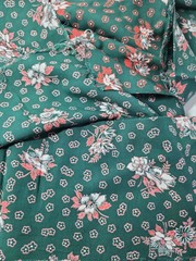 2x Floral Print Batik? Fabric Cotton Rayon Quilt Sewing Craft 36″ X 3yds Total