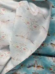 Longhorn Skulls Cotton Fabric By Yard