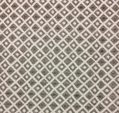 LACEFIELD DESIGNS ZANZIBAR OFF WHITE BEIGE GEOMETRIC SQUARES FABRIC BY YARD 54″W