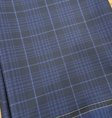 Ermenegildo Zegna 98% Wool 2% Silk Fabric Gray Check 3.4m / 3.7yd Italy Suit