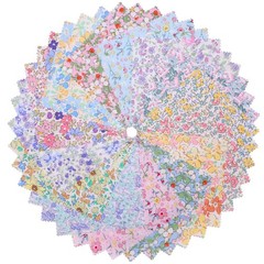 Quilting Charm Packs 42 PCS 5×5 Inch Pastel Spring Floral Cotton Squares