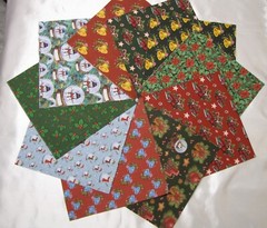 Patchwork Layer Cake Fabric~(40-10” Sqs) “Christmas #1” Quilt Tops,Crafts,Sewing