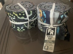 Batik Fabric Roll Lot Of Two Jo-Ann Fabric 20 Strips Each Cotton 2.5 X 42” New