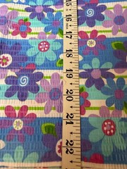 Fabric Lot 3 Yds 33 Ins 44 W “Mod Lilac Daisy Dance” Tutti Fruitti Purple Blue