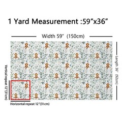 Kawaii Monkey Fabric by the Yard,Cartoon Animal Upholstery Fabric for Kids Bo…