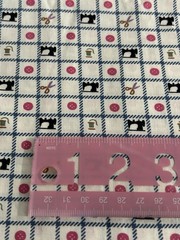 Vintage Sewing Machine Fabric 1990s Marcus Brothers Quilt Cotton 24″ F69
