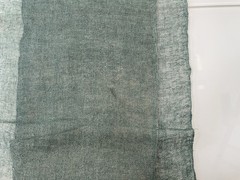 Antique Japanese BORO Indigo Kaya Mosquito Net Fabric Faded Asagi Blue Long