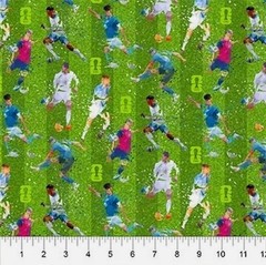 Cotton FIFA World Cup Soccer Game Field Players Fabric Print by Yard D667.97