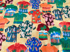 Hancock Fabrics ~ Hawaiian Shirts Tropical Shirt Cotton Fabric 1 yd