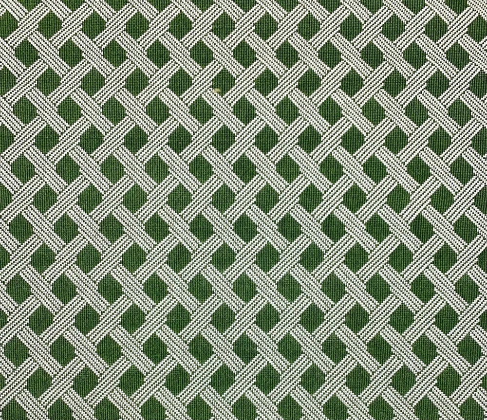 JIM THOMPSON LATTICE WEAVE BASIL GREEN EPINGLE GEOMETRIC FABRIC BY YARD 52″W