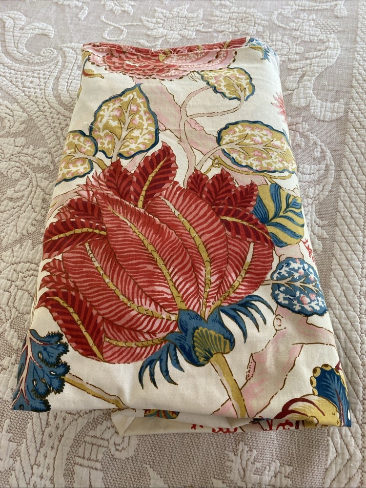 1980s Waverly Fabric Bi Centennial Heirlooms Birds Berries Floral *PLEASE READ*