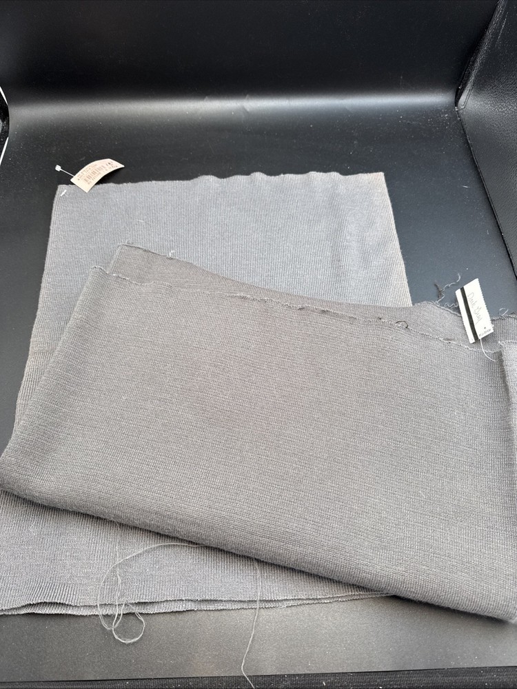 Lot Pendleton Woolen Mills Knit Trim Tube Fabric Remnants Dark Gray Blue Gray