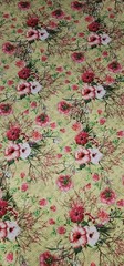 Wool Blend Floral Printed Thick Winter Spun Soft Fabric 45”W Sold BTY Mustard