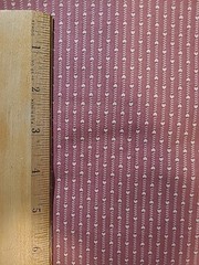 1987 Fabric Pink Mauve Tiny Heart & Stripes Quilting Crafts Vintage 44″x54″