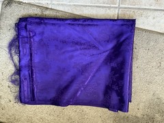 DEEP PURPLE SATIN Jacquard Brocade Fabric Rosette Floral 58 Inch Polyester, BTY